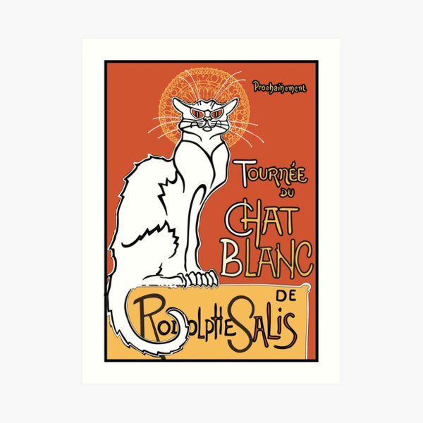 Le Chat Blanc Art Prints Redbubble