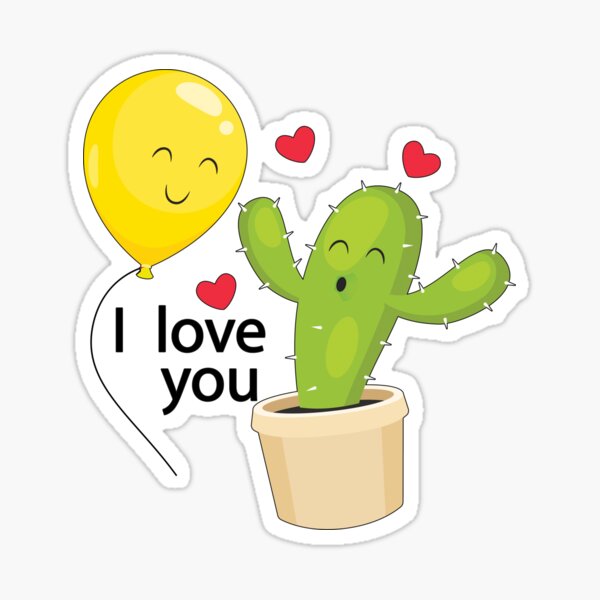I Love Cactus Stickers Redbubble - cactus balloon roblox