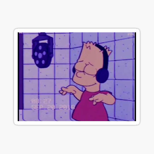 Bart realmente se vibin Pegatina
