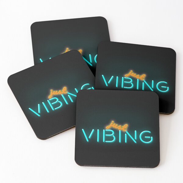 Item preview, Just Vibing - Neon Text designed and sold by lucavdberg.