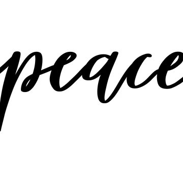 Artwork thumbnail, Peace Script Lettering by kalisteananda