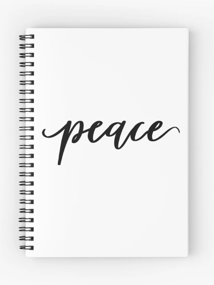 Thumbnail 1 of 3, Journal, Peace Script Lettering designed and sold by kalisteananda.