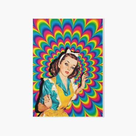 Psychedelic Pin Up Girl Art Board Print