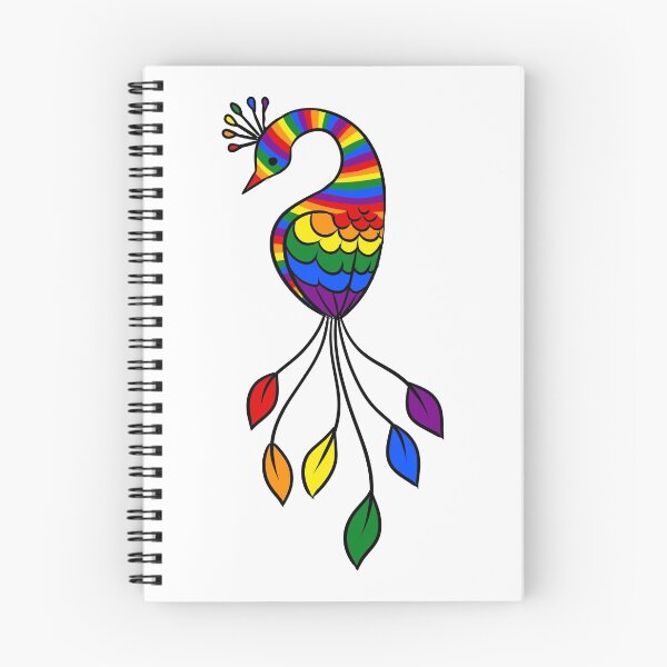 Item preview, rainbow peacock designed and sold by snowysaur.