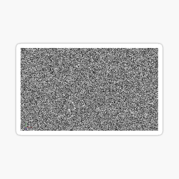 Static Noice Tv Screen Sticker