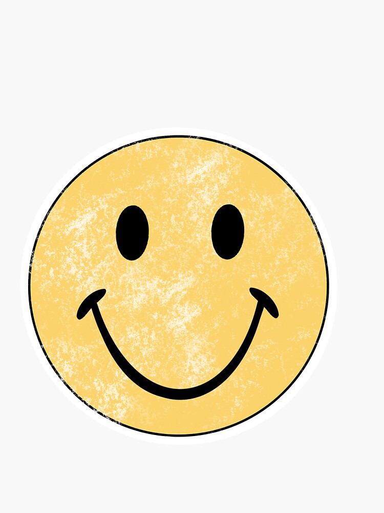 Yellow Smiley Face Sticker Sticker for Sale by camillegillum