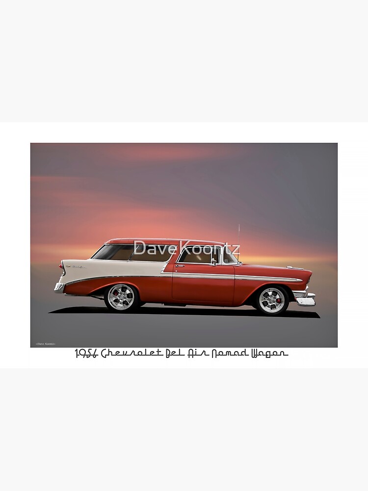 Disover 1956 Chevrolet Bel Air Nomad Wagon Premium Matte Vertical Poster