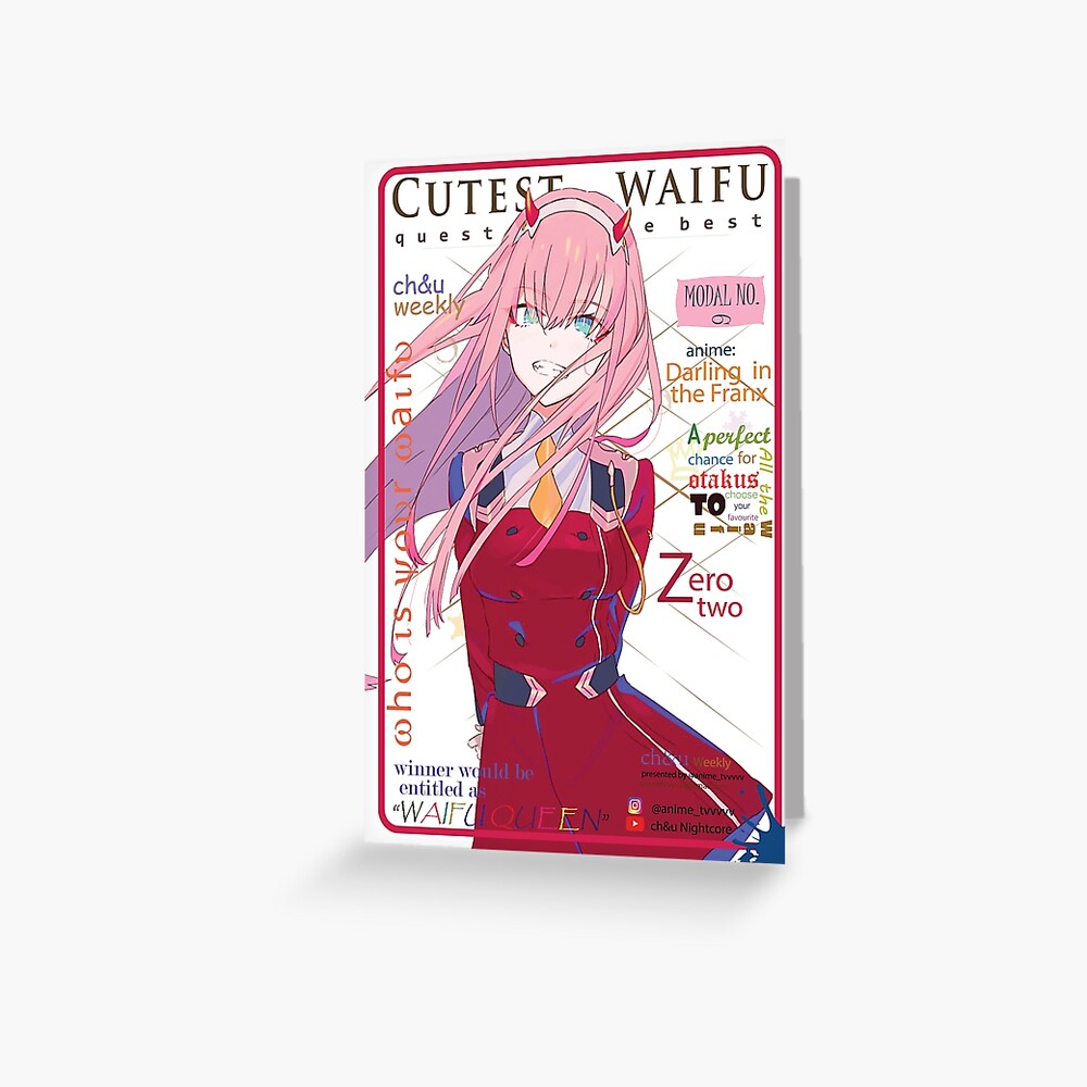 Darling In The Franxx Zero Two Greeting Card For Sale By Seryuyuna