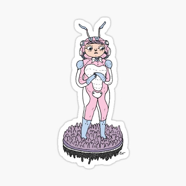Sad Bug Girl Sticker