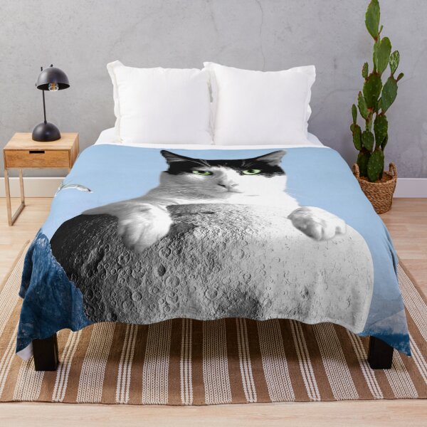 Item preview, 'On the top of the Moon' - Cat collage art designed and sold by Dominiquevari.