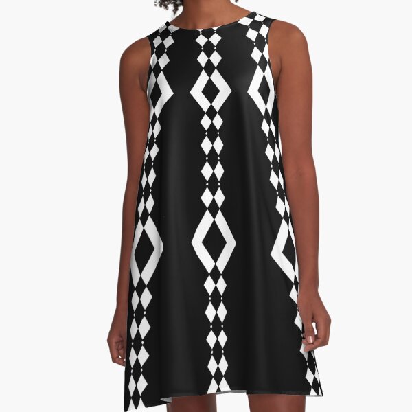 Black and white a line dress sale