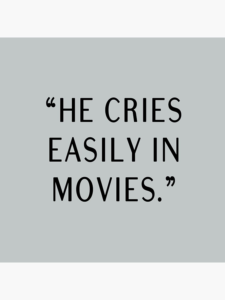 ""He cries easily in movies" quote Marriage Story (2019)" Sticker by