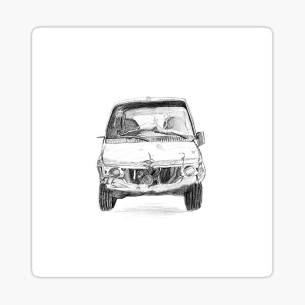 Hookups Destroying America Van Sketch Sticker