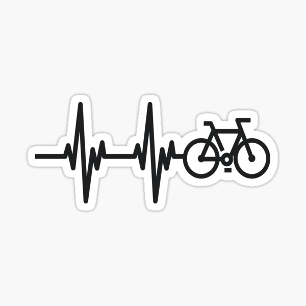 Item preview, Heartbeat Biking and Cycling Gift designed and sold by captainhobbyist.