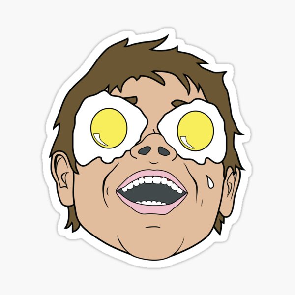SunnySide Logo - Sunnyside Up Eyes – Surreal Breakfast Face Meme Illustration Sticker