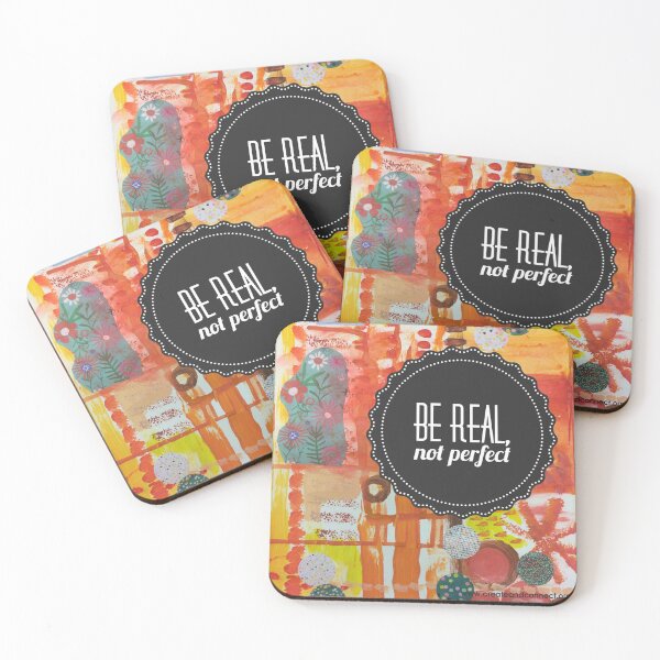 Item preview, Be real not perfect designed and sold by mindfulmimi.
