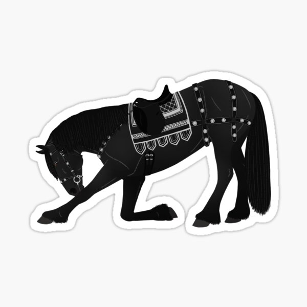 Item preview, Medieval Friesian Bowing - Equine Rampaige designed and sold by equinerampaige.
