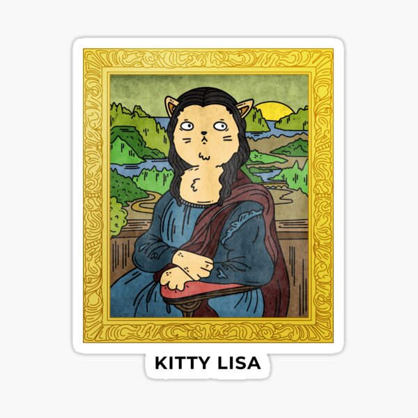Artikel-Vorschau von Miezekatze Lisa, Mona Lisa Katze, Mona Lisa, Mona Lisa Kunst, Mona Lisa meme, designt und verkauft von enjoytheshirt.