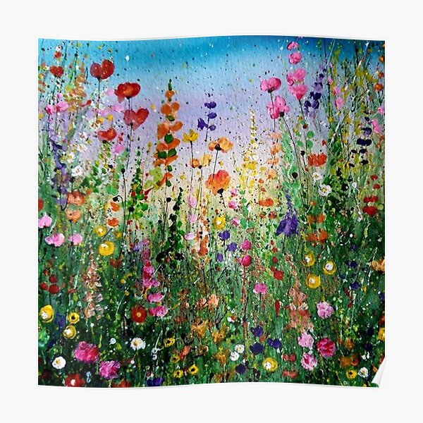 Flowers Oil Paint Poster
