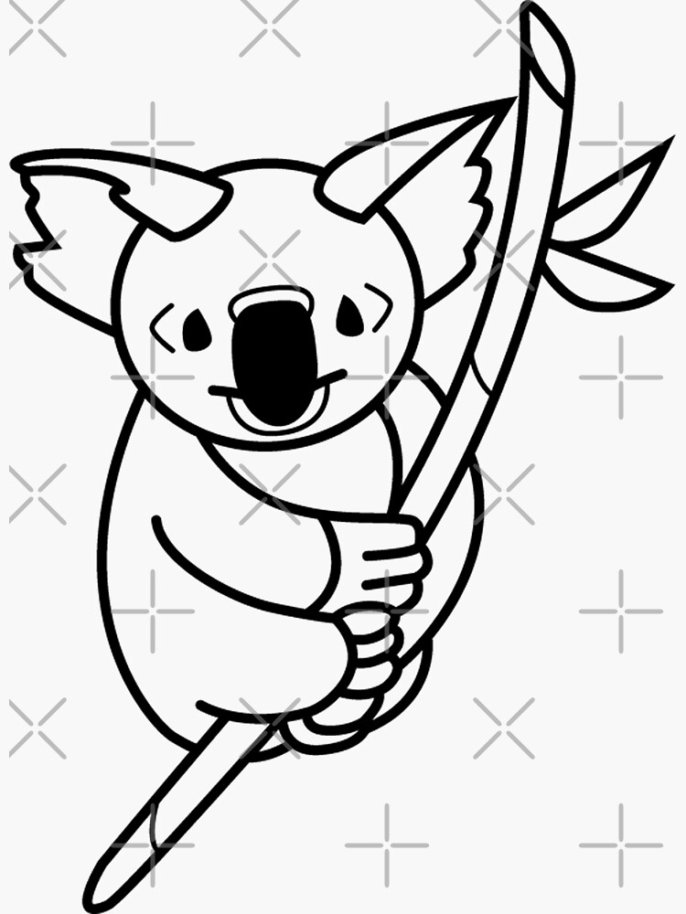 Thumbnail 3 of 3, Sticker, Love Australia Koala designed and sold by tinaschofield.