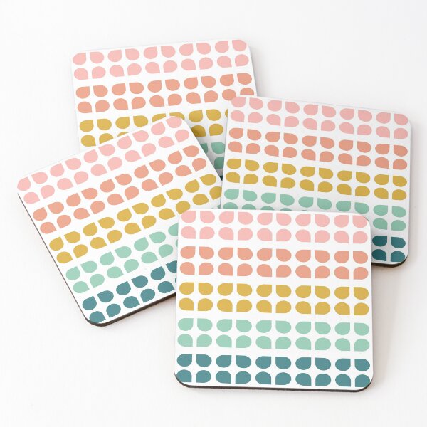 Item preview, Geometric Petal Shapes Pattern in Pink, Mustard, and Teal designed and sold by JuneJournal.