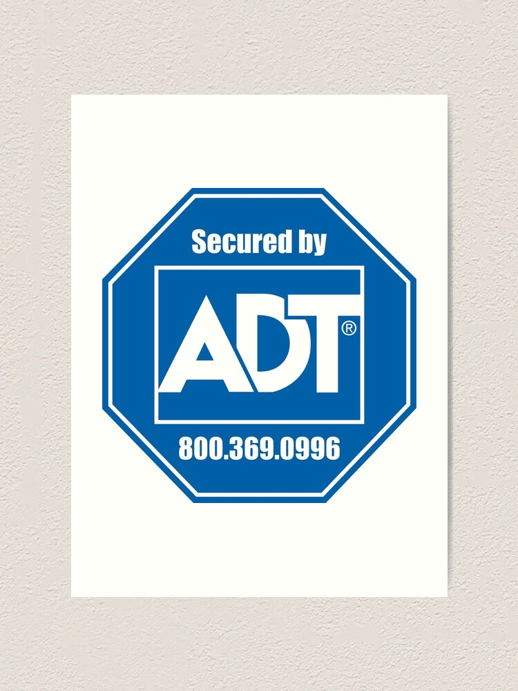 "ADT security sign" Art Print by crez3d Redbubble