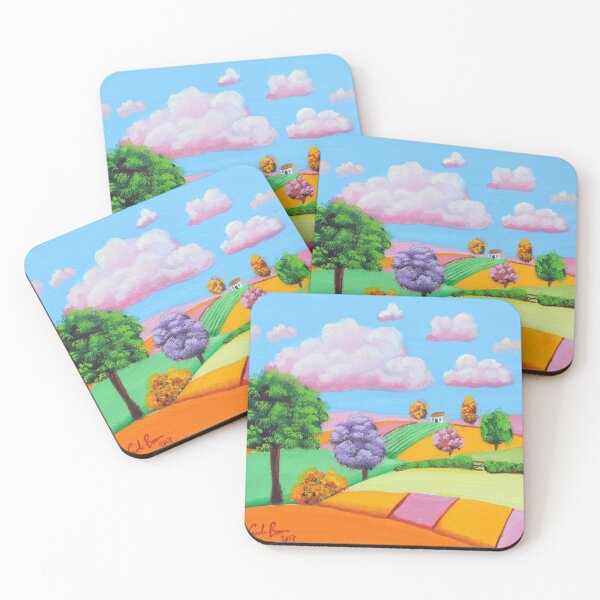 Item preview, Folk art patchwork fields designed and sold by GORDON BRUCE ART.
