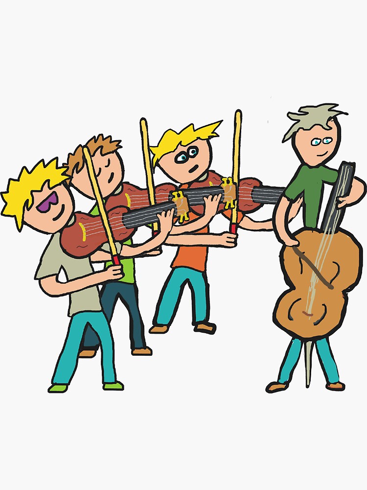 "String Quartet" Sticker by Mark-Ewbie | Redbubble