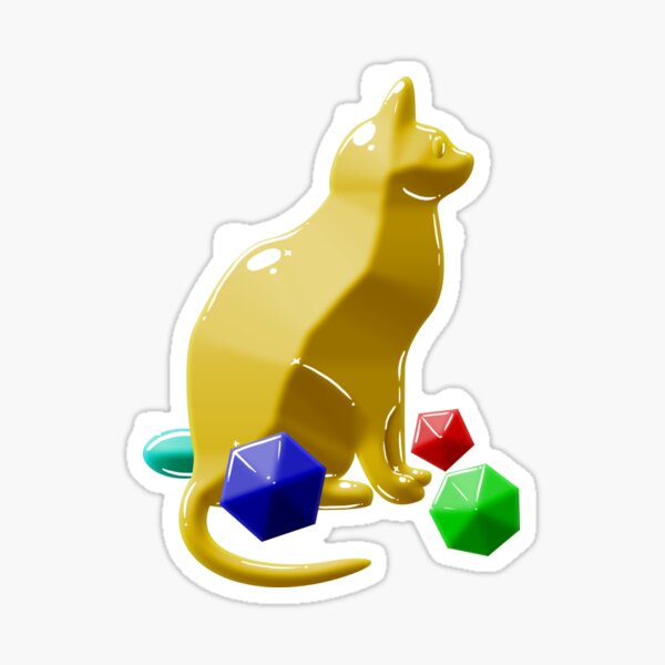 "The golden cat statue" Sticker for Sale by LAHTheAntihero Redbubble