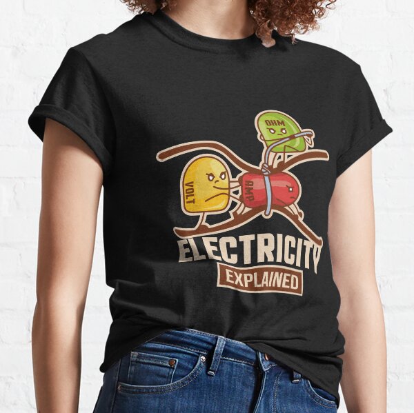 Electricidad explica-camisa divertida para el electricista Camiseta clásica