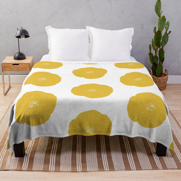 Item preview, Retro Mustard Yellow Floral Pattern designed and sold by JuneJournal.