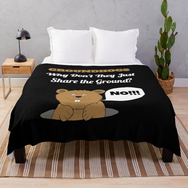 Item preview, Groundhogs Why Don't They Just Share the Ground Funny Groundhog Day Gift designed and sold by LostLatticework.