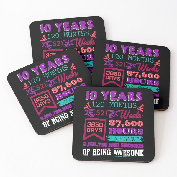 Item preview, 10 Year Old Birthday Gift 10 years 120 months birthday  designed and sold by simplytldr.