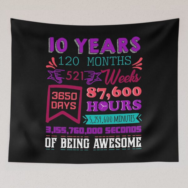 Item preview, 10 Year Old Birthday Gift 10 years 120 months birthday  designed and sold by simplytldr.