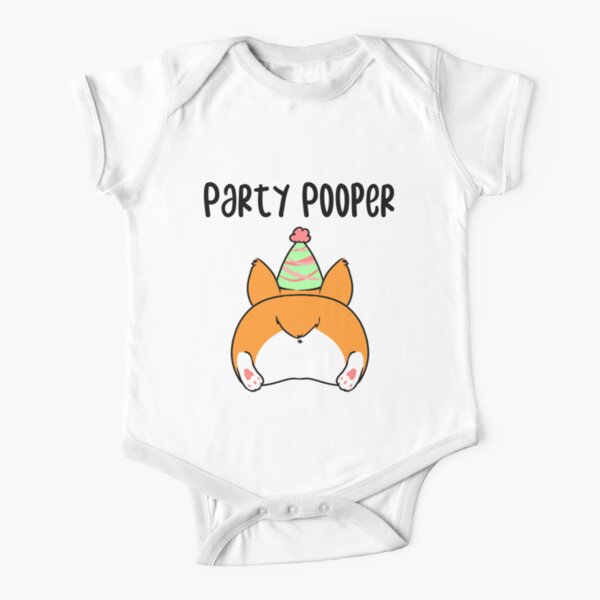 Party Pooper Short Sleeve Baby One-Piece