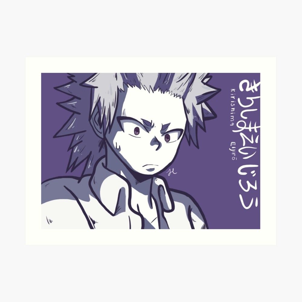 Eijiro Kirishima Art Board Print By Jasmine Owo Redbubble