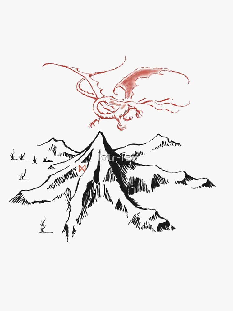 Misty Mountains Smaug Greeting Card By Lotr Fan Redbubble