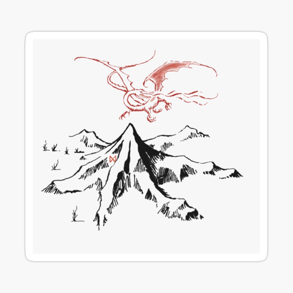 Lord of the Rings The Hobbit Misty Mountains Digital Print