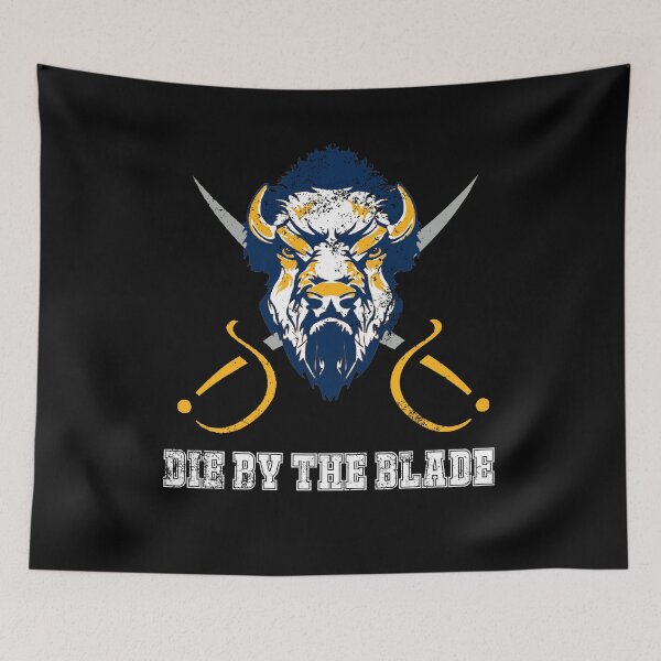 Item preview, Die by the Blade with text -distressed designed and sold by ScapegoatPrints.