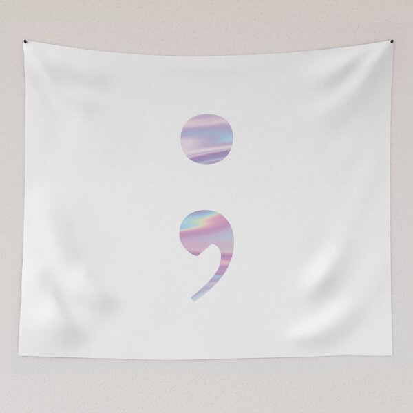 Item preview, Holographic Semi-colon Symbol designed and sold by Brighterbykate.