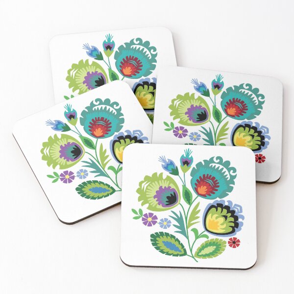 Item preview, Polish Folk Flowers Green designed and sold by Barbara Pixton.