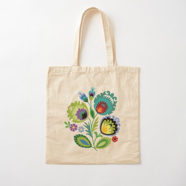 Item preview, Fleurs folkloriques polonaises vertes designed and sold by Barbara Pixton.