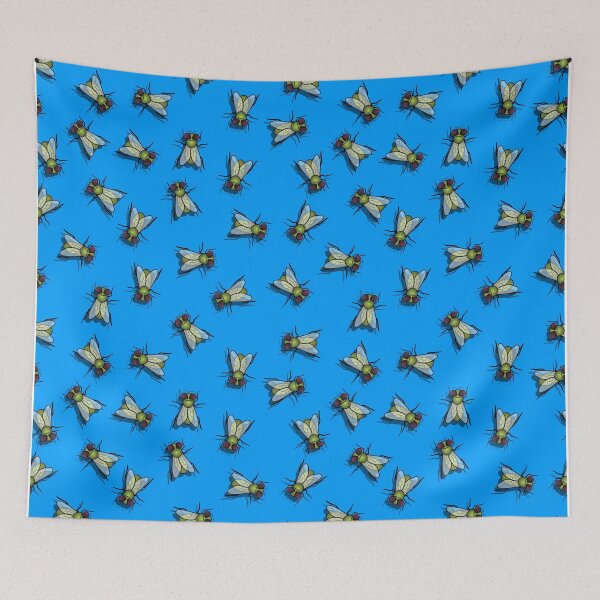 Item preview, flies on blue designed and sold by B0red.
