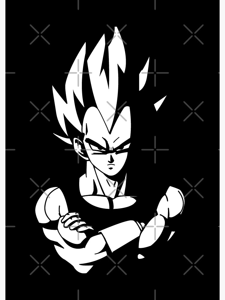 "Vegeta Black and White" Photographic Print by OneZandro | Redbubble