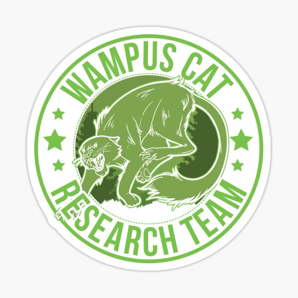Wampus Cat Undefeated Hide & Seek Champion Cryptid Sticker