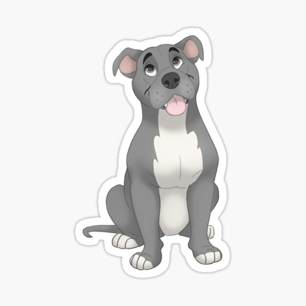 Item preview,  Blue pit bull dog illustration designed and sold by Isa Bredt.