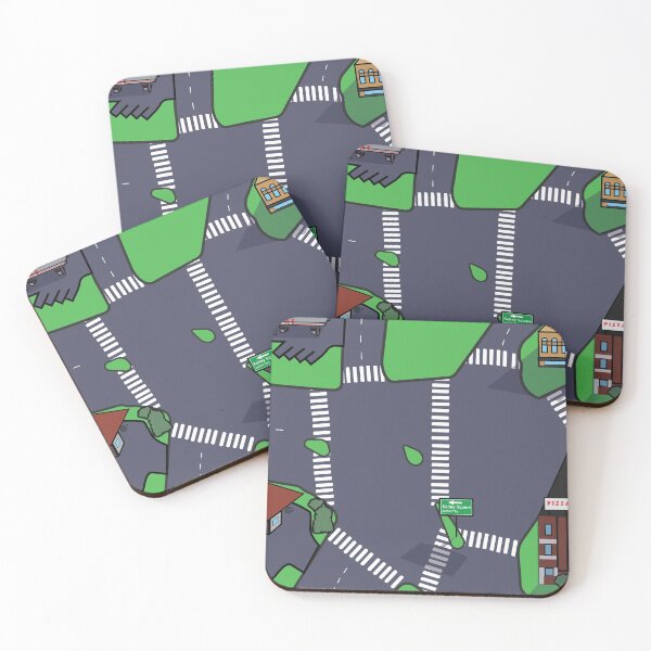 Item preview, Kelley Square - Cartoonized 'Toy Rug' Map designed and sold by LilyTreeArt.