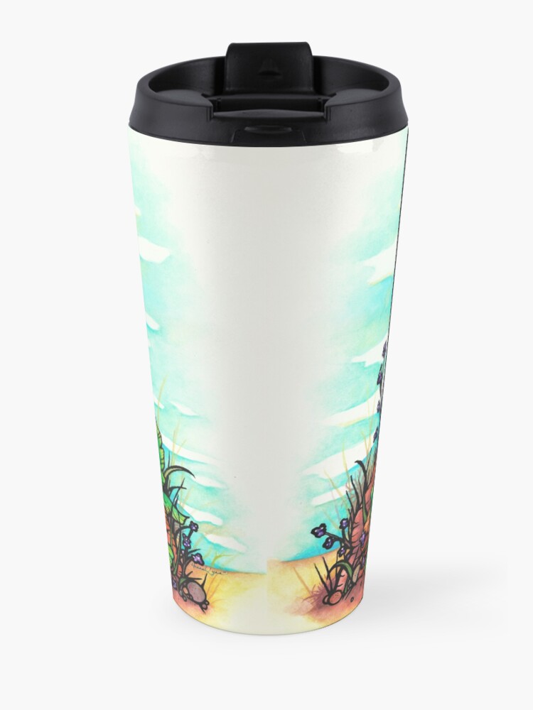 Alternate view of Aussie Girl with Kangaroo and Koala Bear Australia Art by Hannah Lynn Travel Mug