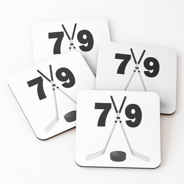 Item preview, Hockey number 79 - seventy nine with sticks and disc designed and sold by AllShirts21.