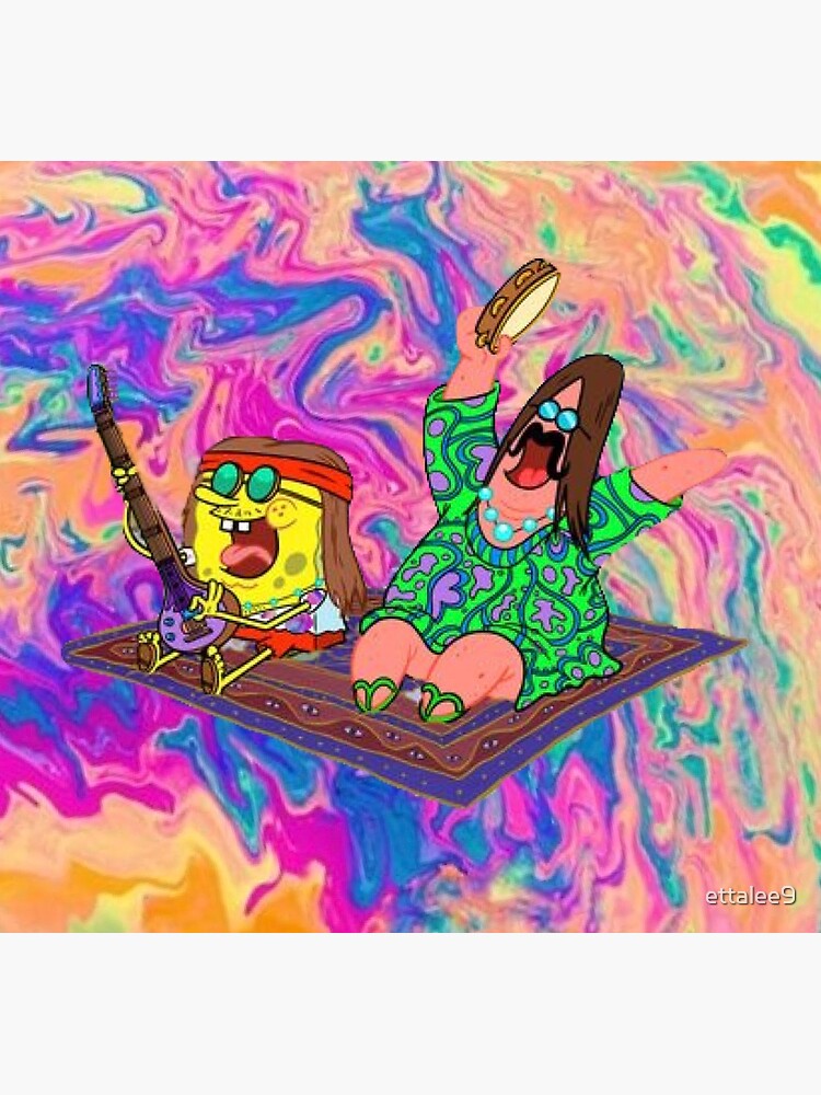 "Trippy Spongebob and Patrick" Sticker by ettalee9 | Redbubble